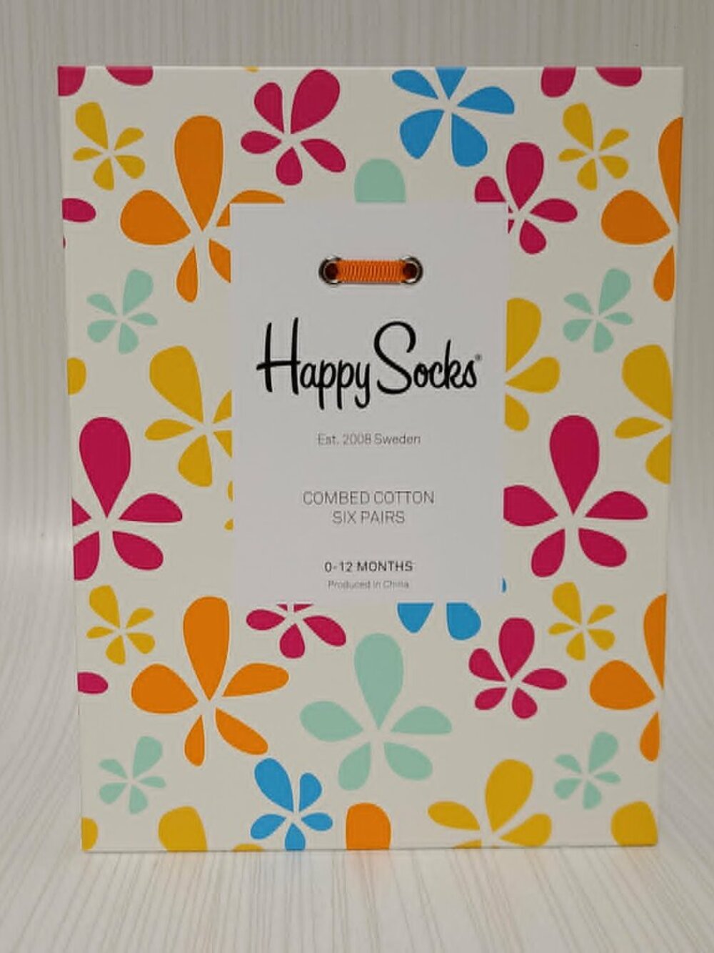 Happy Socks 6 Pair Pack For Newborn to 12 Months 77% Cotton